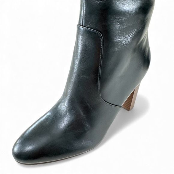 Nine West OTTON Black Leather Knee High Boots Women's Size 9M Block Heel NIB - Picture 3 of 13